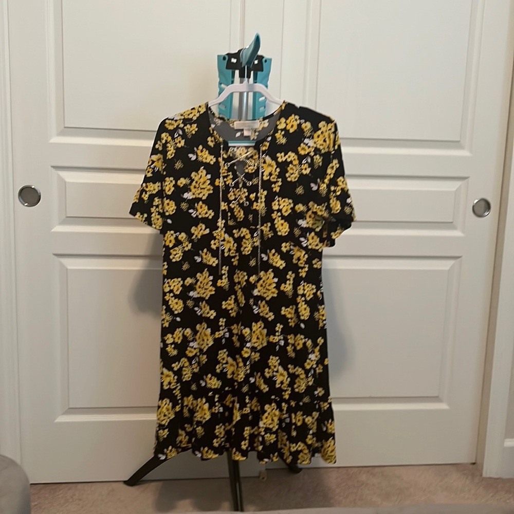 Michael Kors Floral Bottom Ruffle Dress